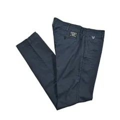 REPLAY リプレイ / チノパンツ ノータック コットンスラックス コットン 100% ネイビー 429556