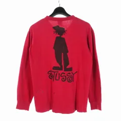 ステューシー STUSSY 80S 黒タグ 初期 アメリカ製 USA製 シャドーマン Tシャツ 長袖 M 黒 ブラック