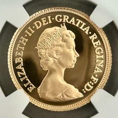 NGC準最高鑑定☆1984年イギリス 1/2ソブリン (half Sovereign