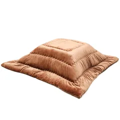 【数量限定】吸湿発熱 中空綿 ふわふわ感触フランネル生地 掛け布団単品 無地 こたつ厚掛け布団 約１８５ｘ２３５ｃｍ 長方形 こたつ布団 洗える JEMAジェマ ベージュ