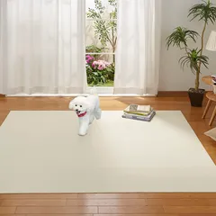 【数量限定】洗える】サンコー ずれない 消臭 タイルカーペット 30×30cm 撥水 アイボリー 40枚 カーペットタイプ 【日本製 おくだけ吸着 タイルマット Sanko ジョイントマット KN-38