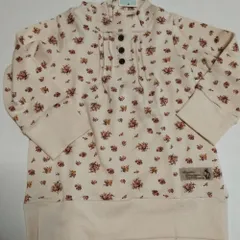 348 100cm キムラタンビケット女の子花柄 ハイネックトレーナー 未使用品