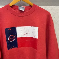 古着 M スウェット トレーナー 赤 Champion チャンピオン ビックプリント