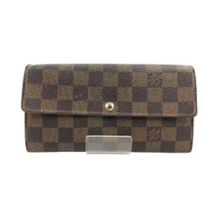 〇〇LOUIS VUITTON ルイヴィトン ダミエ ポルトフォイユ サラ 二つ折り長財布  N61734 ブラウン