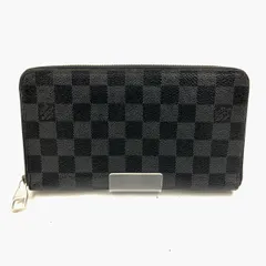 〇〇LOUIS VUITTON ルイヴィトン ダミエ グラフィット ジッピー オーガナイザー ラウンドファスナー長財布 N63077 ブラック