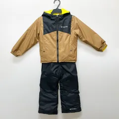 〇〇Columbia コロンビア キッズ スキーウェア上下セット ダブルフレークセット XXS 222SY1093 ブラウン