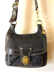M24　コーチ　COACH　シグネチャーショルダーバック　クロスボディバック　ブラック系　F06W-10336　カジュアルおしゃれ♪　かっこいい　ユニセックス