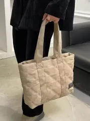 キルティング トートバッグ ベージュ バッグ 収納力 良好