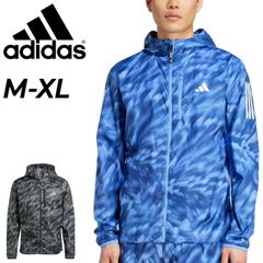 アディダス ランニングジャケット 長袖 メンズ スリムフィット adidas オウン ザ ラン総柄プリントジャケット フーディ 男性 ランニングウエア アウター   トレーニング 紳士 服  スポーツウェア /KQF04