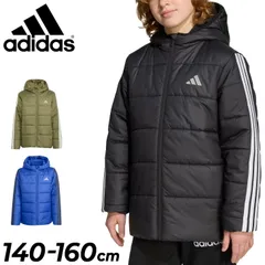 アディダス 中綿ジャケット キッズ ジュニア adidas K ESS 3S パデットジャケット 140-160cm 子供服 キッズウエア  防風 はっ水 用 アウター 中わた フード付き ジャンバー 子ども スポーツ  ウェア   /KKO90