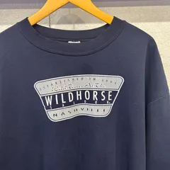 古着 L スウェット トレーナー 紺 ネイビー クルー プリント GILDAN ギルダン