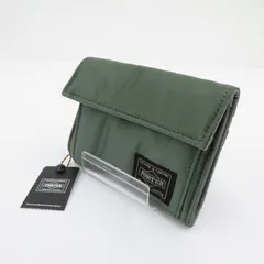 【瀬戸大橋店】 中古 PORTER TANKER | ポータータンカー 三つ折り財布 622-78167 カーキ 【124】