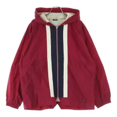 NIKE (ナイキ) 90S VINTAGE ラインデザイン ナイロン ジップアップ トラックジャケット レッド
