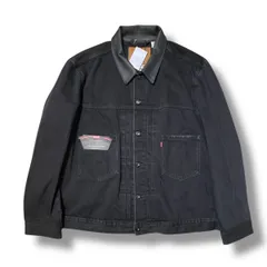 LEVI'S × EDIFICE 美品 Gジャン デニムジャケット2nd Type Trucker Jacket ブラック サイズXL リーバイス エディフィス