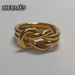 最終値下げ　早い者勝ち【HERMES/エルメス】　アタメ　スカーフリング　ゴールドカラー　GP　アクセサリー　レディース