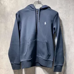 POLO RALPH LAUREN Full zip hoodie navy sizeXS ダブルニット フルジップフーディー ポロラルフローレン