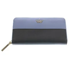 Kate Spade (ケイトスペード) バイカラー ラウンドジップ ロングウォレット 長財布 ブルー/ブラック