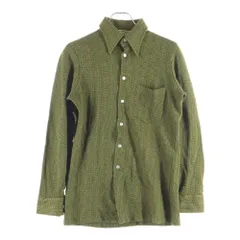 VINTAGE (ヴィンテージ) 70S VINTAGE Viyella ビエラ アクリル混 ウール ヴィンテージ 長袖シャツ 総柄 グリーン
