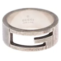 GUCCI (グッチ) ブランデッドG カットアウトロゴ シルバーリング 指輪 12号