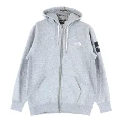 THE NORTH FACE (ザノースフェイス) Square Logo Full Zip スクエアロゴフルジップフーディ スウェットパーカー グレー NT62232
