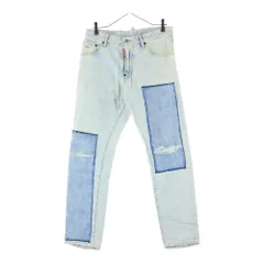 DSQUARED2 (ディースクエアード) STRAIGHT LEG BOOT CUT JEAN ストレート ブーツカット ダメージ加工 ジップフライ デニムパンツ ホワイト S74LB0662