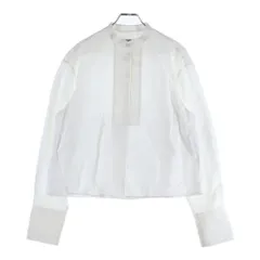 JIL SANDER (ジルサンダー) BAND COLLAR SHIRT 3B バンドカラー 長袖シャツ ブラウス レディース ホワイト J05DL0004 J45001