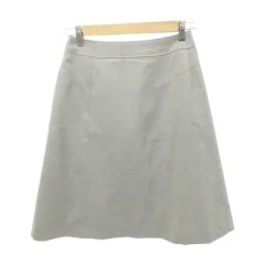 エニィスィス エニシス anySiS ひざ丈 スカート 台形 無地 薄手 2 Mサイズ グレー