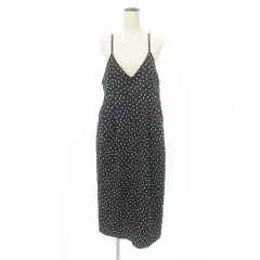 My：nia 美品 ドット柄 ワンピース Mサイズ 黒 ブラック MMT