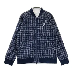 サイズ：40 ZOY ゾーイ  リバーシブル ジップジャケット 千鳥柄 ネイビー系 [240101606437] ゴルフウェア レディース ストスト