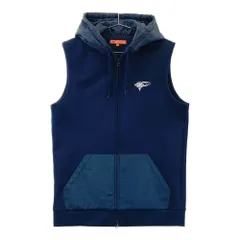 サイズ：L BEAMS GOLF ビームスゴルフ  フード付 ジップベスト  ネイビー系 [240101607168] ゴルフウェア メンズ ストスト