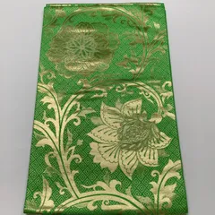 ［6619］袋帯 花唐草文様 金彩 六通 正絹 着物 フォーマル