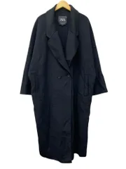 ZARA (ザラ) ロングチェスターコート ロング M ブラック レディース/049