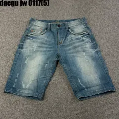デニム ハーフパンツ ダメージ ウォッシュ 0117