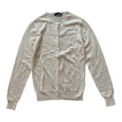  RALPH LAUREN ラルフローレン ニットカーディガン ウール100％ クリームイエロー レディース Mサイズ  【Z1722】 