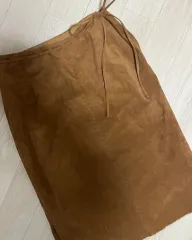 ヴィンテージ スウェード スカート ミディ丈