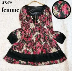 アクシーズファム axes femme ゴス ロリータ バラ レース チェック ローズ ONE PIECE