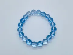 数珠ブレスレット　ブルー水晶