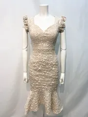 2079 VANESSA HEART ヴァネッサハート キャバクラ ドレス ジャガード マーメイド ミディ フリル タイト キャバドレス S