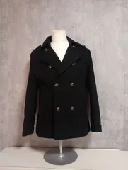 BURBERRY BLACK LABEL(バーバリーブラックレーベル)ウールナポレオンコートPコートBMP77-129-09