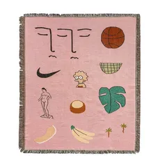 【特売】Peel Forest おしゃれ ブランケット シンプソンズ ラグ 北欧ピンク (130X160cm)………