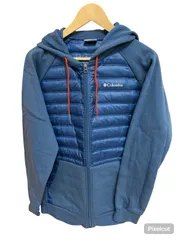 Z1730 Columbia  コロンビア　裏フリース　ダウンジャケット　スウェット　アウター　薄手　ブルー　メンズ　サイズM