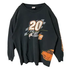 2XL ブラック 黒 レーシング レース 車 プリント ロンT オーバーサイズ Tシャツ レディース ユニセックス メンズ 古着 長袖