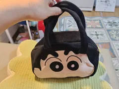 クレヨンしんちゃん フェイス ブラック トートバッグ ミニバッグ