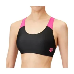 WJ183 [アリーナ] 水着 ブラトップ レディース ブラック×ピンク(BKPK) O 4548952625156