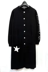 To b. by agnes b.｜ トゥービーバイアニエスベー  ロングニットカーディガン  スリーブロゴ刺繍 スター 星