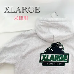 未使用 タグ付き  X-LARGE SLANTED OG ZIP HOODED SWEATSHIRT ジップ パーカー M ASH アッシュ ジップアップパーカー グレー エクストララージ メンズ ファッション