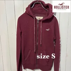 【古着】HOLLISTER(ホリスター)ジップアップパーカー S ワイン US古着 アメカジ スウェット フーディ