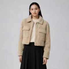 H&M アイボリー ボア ジャケット