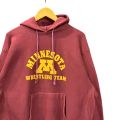 80s ビンテージ チャンピオン リバースウィーブ 両面 カレッジプリント スウェット パーカー L バーガンディー USA製 80年代  アメリカ製 vintage champion