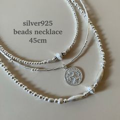 silver925ビーズづくしのネックレス シャイニー 45cm vjw"(oo